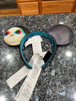 The Nightmare Before Christmas Jack Skellington 3D Mickey Ears". Brand new with tags.  Smoke free home
