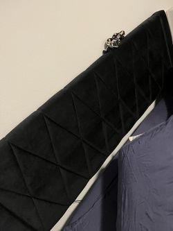 Black Upholstered Queen Bed Frame