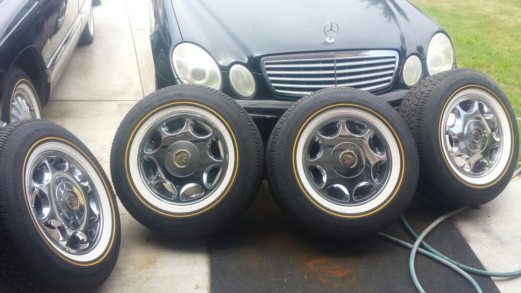 15" vogue disc and vogues like new tires