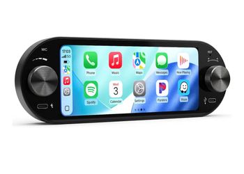 AINAVI 6.86" Single Din Car Radio Stereo Volume Knob CarPlay Android Auto Linux OS IPS Touchscreen Bluetooth AM/FM//Backup Camera/SWC/Map Navigation/M