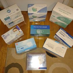 Disposable Face Masks LOT of 14 Boxes