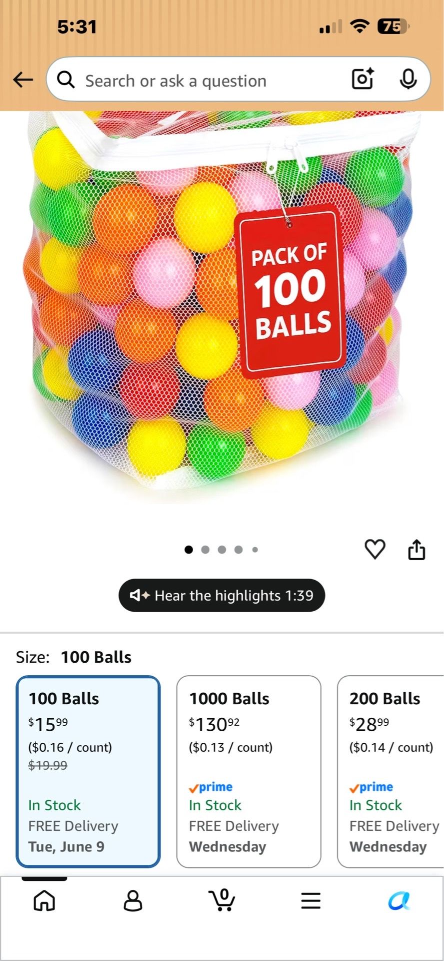 Balls for play pit