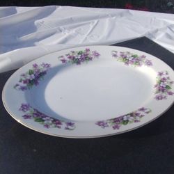  Kyoto China Violet 12" Oval Serving Platter

