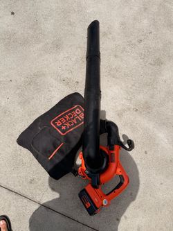 Black+Decker Cordless Leaf Blower Vacuum with Bag