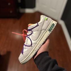 Nike Dunk Low Off White Lot 15 Sz 9.5 