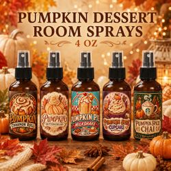 Pumpkin Dessert Room Sprays 4 oz – 5 pumpkin scents