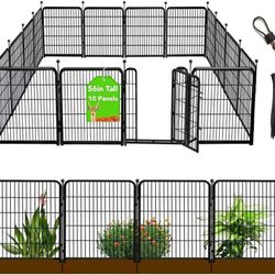 56in(H) Garden Fence, 10 Panels Total 22.1 Ft(L)