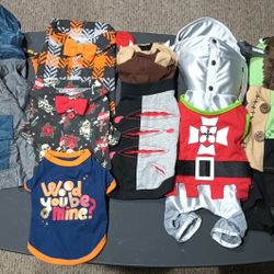 Bundle Of 7 Dog Clothes Items XS 