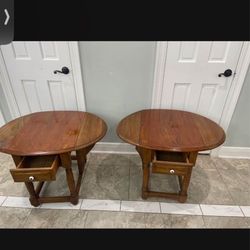 Two ends table with drawers  , measure below  Small size W-18” L-27” H-24” Big size L-34” W-27” H-24”  