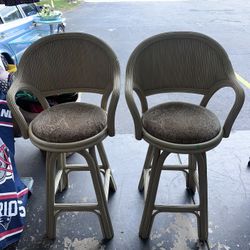 Wicker Bar Stools 