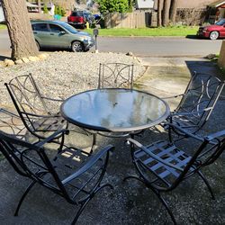 🌞6 Piece Round PATIO DINING/GAMING SET-Excellent Condition!