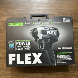 FLEX STACKED LITHIUM 24-volt 1/4-in Brushless Cordless Impact Driver with Battery, Charger and Case