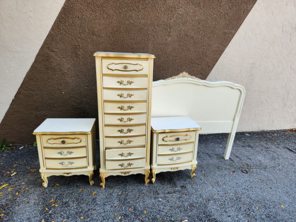 Beautiful (4) pc French Provincial Bedroom Set Sold Together or Separately