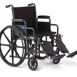 18" Wide K1 Basic Nylon Wheelchair with Swing-Back Desk-Length Arms and Swing-Away Leg Rests=427