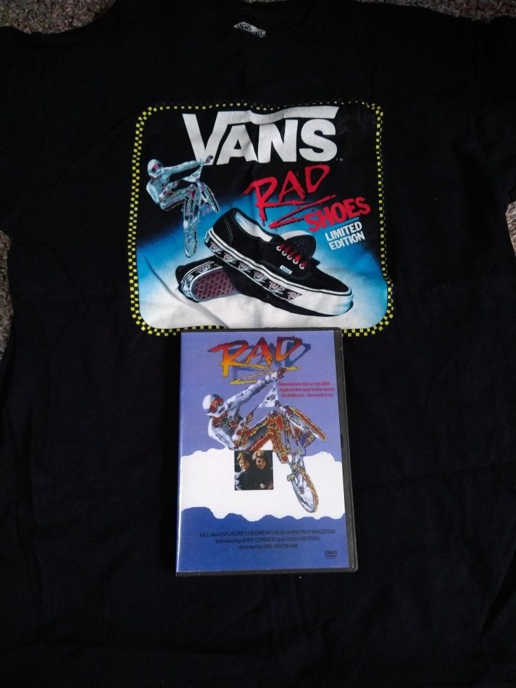 Vans Rad BMX Riding DVD And T Shirt Bundle 80s