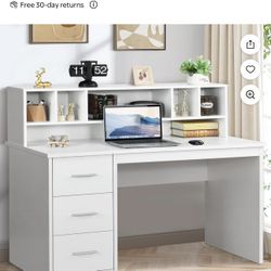 Desk With Drawers And Hutch 