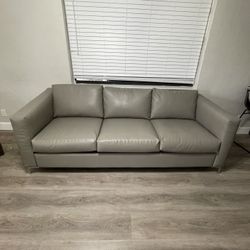 3 Seater Leatherette/Vinyl Couch Sofa