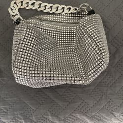Silver Rhinestone Purse