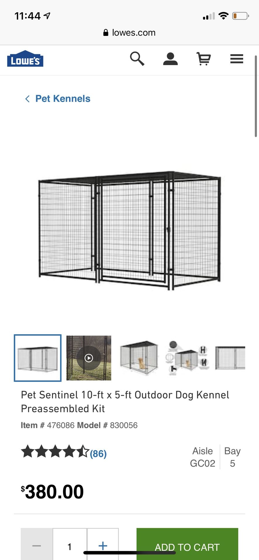 Outdoor pet kennel