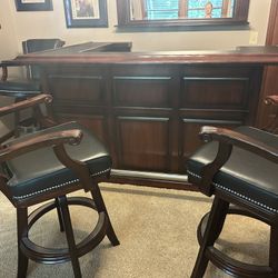 American Heritage Billiards Home  Bar And Chairs