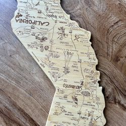 Totally Bamboo California Map Cutting Board