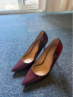 Steve Madden Burgundy Patent Pumps Heels