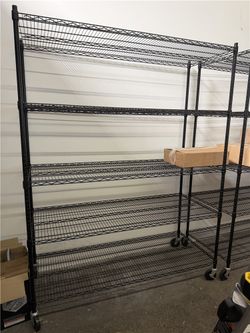 Black Wire Rack on Casters - $10 - Irvine Pickup