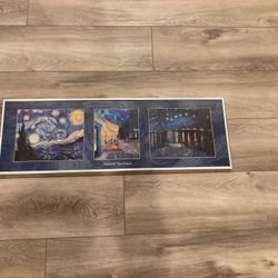 Silver Framed Van Gogh Art Trio