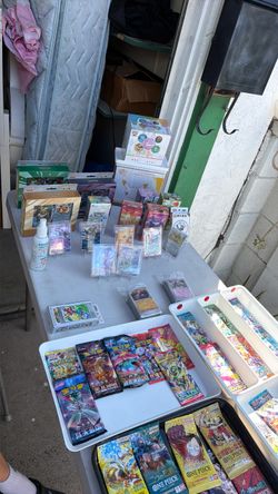 Pokemon cards one piece cards yard sale