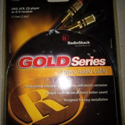 Long New Rca Cable With Gold Plugs.