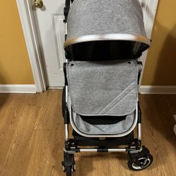 Kinder King Cozi 2 Convertible Baby Stroller, Folding High Landscape Infant Carriage, Adjustable Canopy, Diaper Bag, Anti-Shock