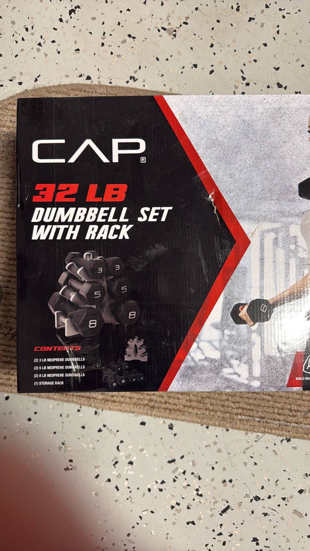 Cap 32 Lb Dumbbell Set With Rack