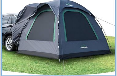 WildFinder SUV Tent, 5-9 Person Rectangle Car Tent for Family, Waterproof & Windproof for Car Camping, Large Camping Tents with Storage Bag, SUV, Van,