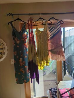 One Romper Rayon Polyester And 3 Dresses