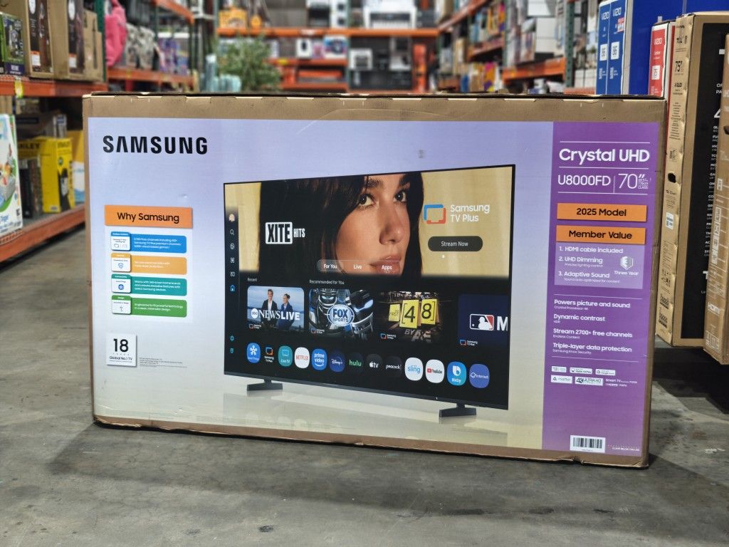 SAMSUNG 70” Class U8000F Series 4K Crystal UHD Smart TV