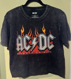 ACDC black crop top