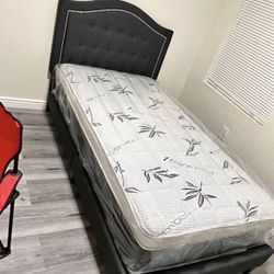 New Twin Bed Frame With Mattress 