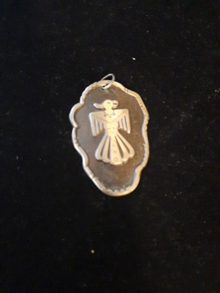 Bell Nickel Silver Thunderbird Charm
