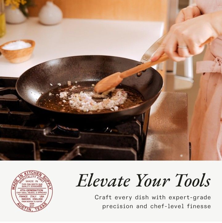 Made In 12-inch Blue Carbon Steel Seasoned Frying Pan - Thumbnail 4