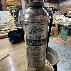 2 Empty antique fire extinguishers 