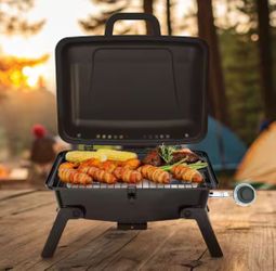Portable 1 Burner Propane Gas Tabletop Grill in Black