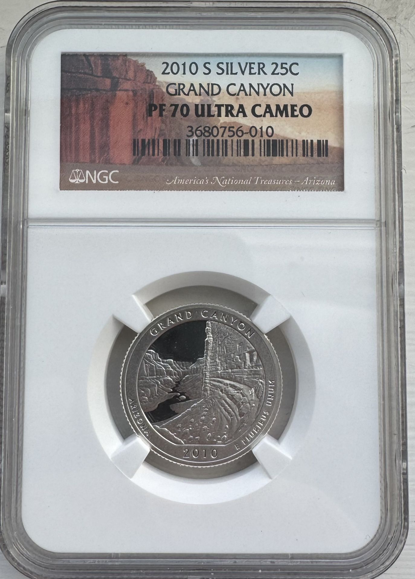 2010-S Silver Grand Canyon National Park Quarter NGC PF 70 Ultra Cameo