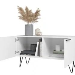 Beekman 35.43 in. White 2-Shelf Accent Cabinet