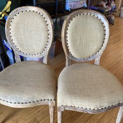 Two Solid Wood Chairs For $50 Both