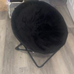 Black Fluffy Chair