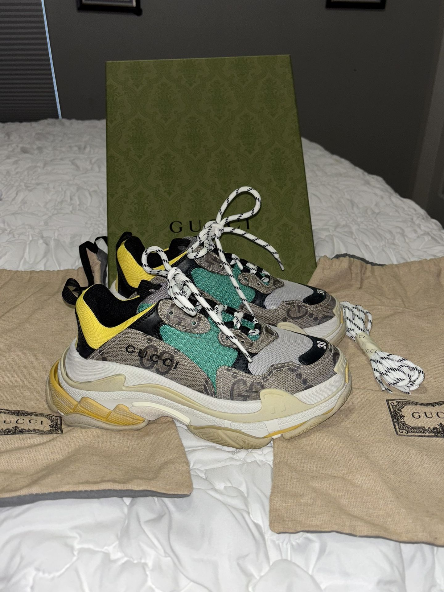 BALENCIAGA x GUCCI Triple S Sneakers *The Hacker Project* 38/8