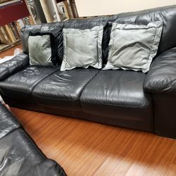 Leather Sofa Set (With Pull Out Bed) 
