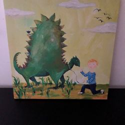 Dinosaur Stretched Canvas Kids Print 