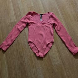 Pink stretchy bodysuit