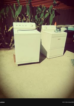 White Top-Load Washer and Dryer Set
